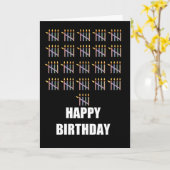 Carte 105e anniversaire avec bougies (Fleur jaune)