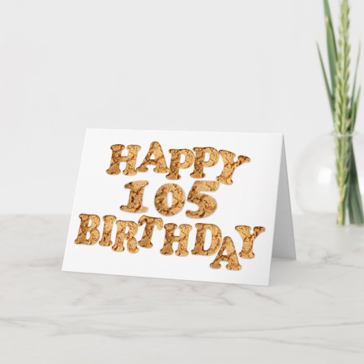 Carte 105e anniversaire pour un amoureux des cooki (Devant)