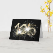 Carte 105e anniversaire Sparklers en noir (Fleur jaune)