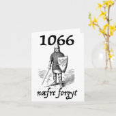 Carte 1066 Never Forget Naefre Forgyt Funny English Hist (Fleur jaune)