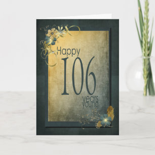 Carte 106e cadre vintage anniversaire