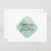 Carte 10,8 cm x 14,2 cm - Happiness Is Being A Gra (Devant / Derrière)