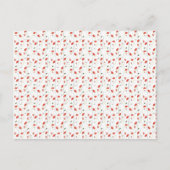 Carte (10,8 cm x 14,2 cm) - Red Floral Pattern (Devant)