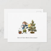 Carte (10,8 x 14,2 cm) - Double petit Mice Christm (Devant / Derrière)