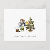 Carte (10,8 x 14,2 cm) - Double petit Mice Christm (Devant)
