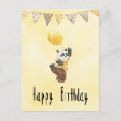 Carte (10,8 x 14,2 cm) - Petit Panda Avec Ballon (Devant)