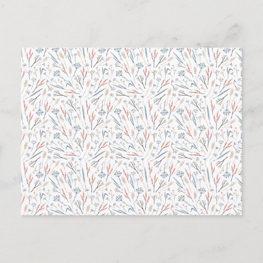 Carte (10,8 x 14,2 cm) - Winter Pattern (Devant)