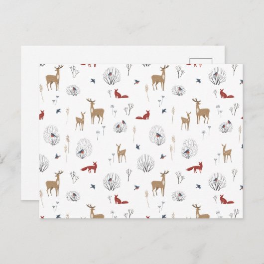 Carte (10,8 x 14,2 cm) - Winter Pattern (Devant / Derrière)