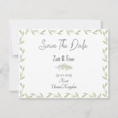 Carte (10,8 x 14 cm) - Save The Date (Devant)