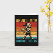 Carte 10 Anniversaire Bruh Im Double Chiffres 10e B (Fleur jaune)