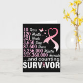 Carte 10 ans 120 mois & survivant du combat (Fleur jaune)