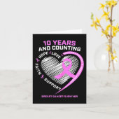 Carte 10 Ans Cancer Du Sein Les Cadeaux De Survivant Pou (Fleur jaune)