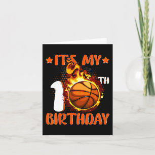 Carte 10 ans C'est mon 10e anniversaire de basket-ball
