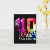 Carte 10 ans d'être magnifique Golf 10e anniversaire (Fleur jaune)