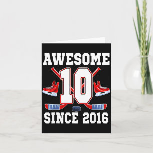 Carte 10 Ans Incroyable Depuis Anniversaire Thème Hockey