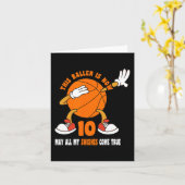 Carte 10 ans Joyeux 10e anniversaire Basketball 10e Bi (Fleur jaune)