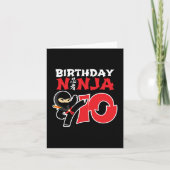Carte 10 ans Karate Ninja Party Enfants 10e anniversaire (Devant)