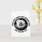 Carte 10 Boules de Billard Personnalisées YEUX BLEUS Vis (Fleur jaune)