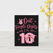 Carte 10 Chiffres doubles 10e Anniversaire Coquette 10 A (Fleur jaune)
