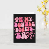 Carte 10 CHIFFRES DOUBLES 10e anniversaire fille Coquett (Fleur jaune)