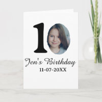 10 e anniversaire photo en gras lettre enfant nom
