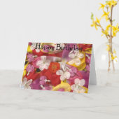 Carte 10 Joyeux anniversaire (Fleur jaune)