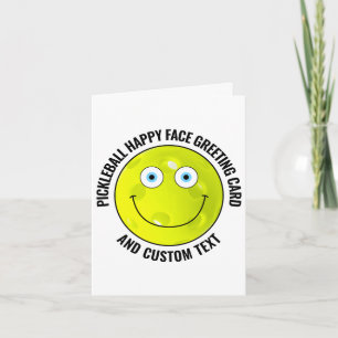 Carte 10 Pickleball personnalisés YEUX BLEUS Visage Sour