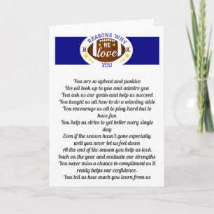 Carte 10 raisons pour lesquelles nous aimons le football