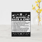 Carte 10 raisons pour sortir avec un chef drôle de renco (Fleur jaune)
