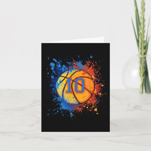 Carte 10 Years Old 10 Birthday Basketball Poison For Boy (Devant)