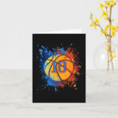 Carte 10 Years Old 10 Birthday Basketball Poison For Boy (Fleur jaune)