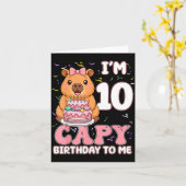 Carte 10 Years Old Capy Birthday To Me 10th Birthday Cap (Fleur jaune)