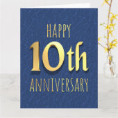 Carte 10e anniversaire (Fleur jaune)