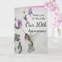 10e anniversaire à ma femme doux colibri