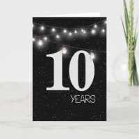 10e anniversaire avec lumières et étoiles