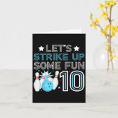 Carte 10e anniversaire Bowling Boy 10 ans Old Bowlin (Fleur jaune)