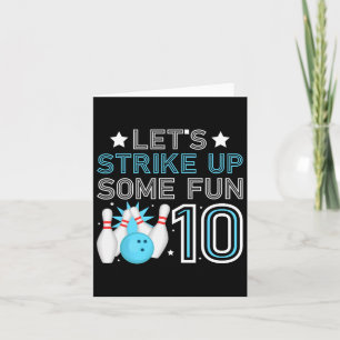Carte 10e anniversaire Bowling Boy 10 ans Old Bowlin
