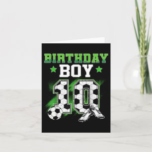 Carte 10e anniversaire Boy Soccer 10 ans Sport vieux 10a