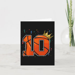 Carte 10e anniversaire Bysketbyll Grand nombre 10 ans Bo