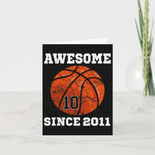 Carte 10e anniversaire Bysketbyll Lover Cadeau 10 Ans V