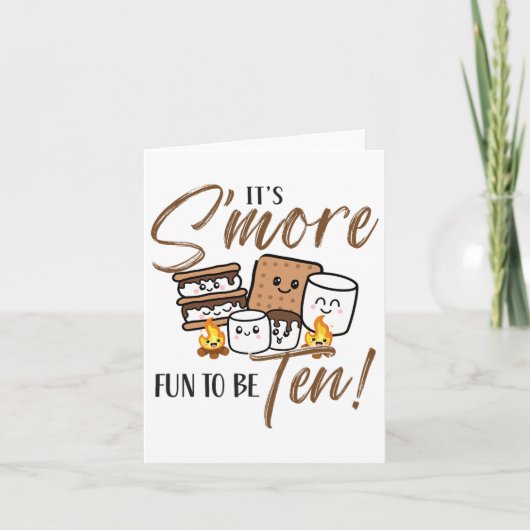 Carte 10e Anniversaire Campfire Marshmallow C'est S'more (Devant)