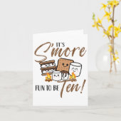 Carte 10e Anniversaire Campfire Marshmallow C'est S'more (Fleur jaune)