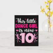 Carte 10e Anniversaire Danse Fille Danseuse de dix ans (Fleur jaune)