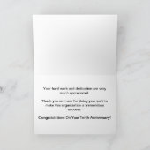 Carte 10e anniversaire de l'employé (Intérieur)