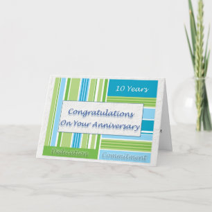 Carte 10e anniversaire de l'employé