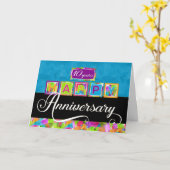 Carte 10e anniversaire de l'employé - coloré (Fleur jaune)