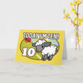 Carte 10e anniversaire de l'enfant Aujourd'hui, je suis  (Fleur jaune)