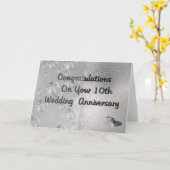 Carte 10e anniversaire de mariage (Fleur jaune)