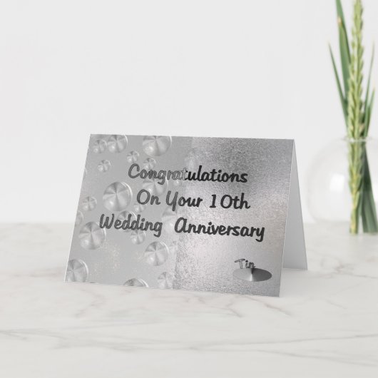 Carte 10e anniversaire de mariage (Devant)