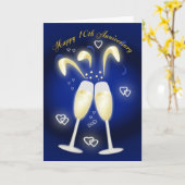 Carte 10e anniversaire de mariage Noces d'étain (Fleur jaune)